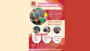 Birungi Foundation Back to School Drive